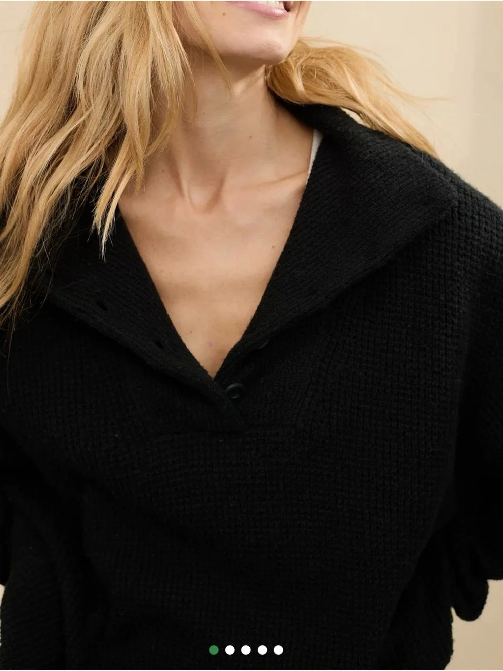 Aerie cozy up waffle button sweater